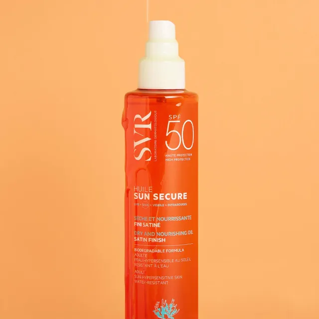 SVR Sun Secure torr sololja SPF50 200 ml kroppen