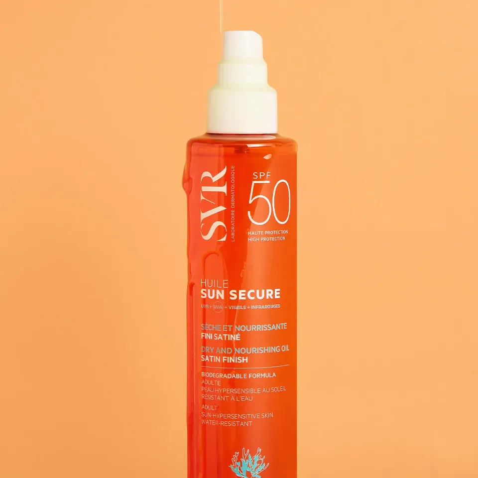 SVR Sun Secure torr sololja SPF50 200 ml kroppen