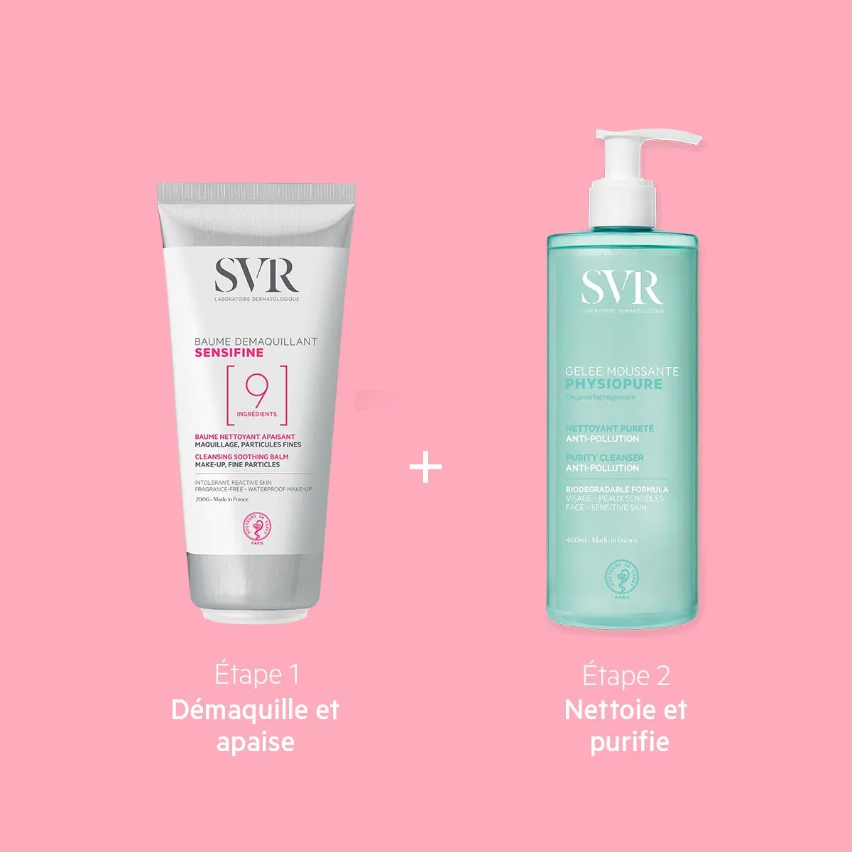 SVR Duo Double Nettoyage rengöringsset mild för ansikte
