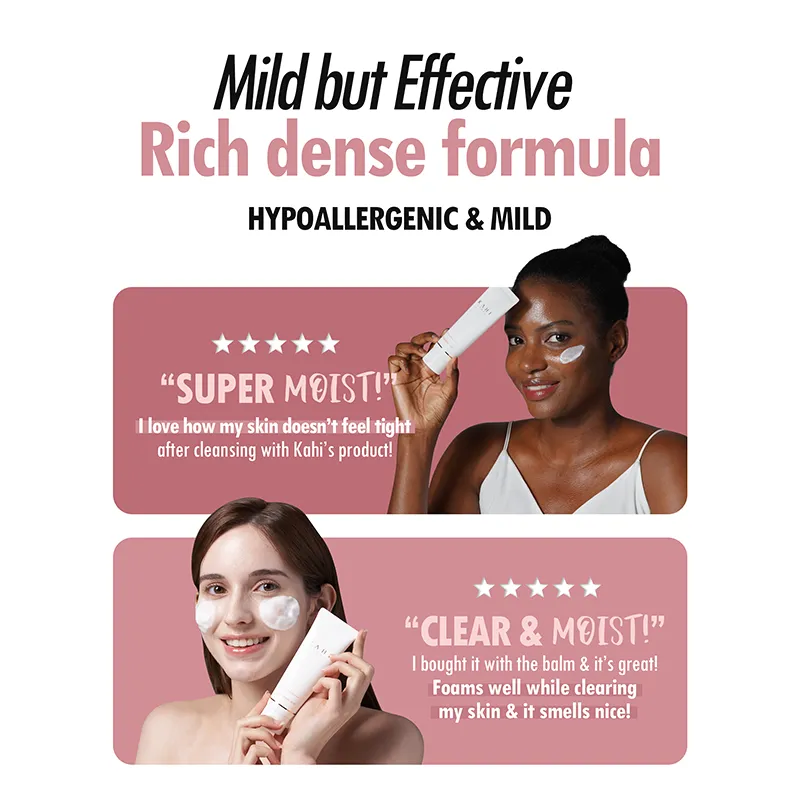KAHI Cream Foam Cleanser ansiktstvätt krämig mild