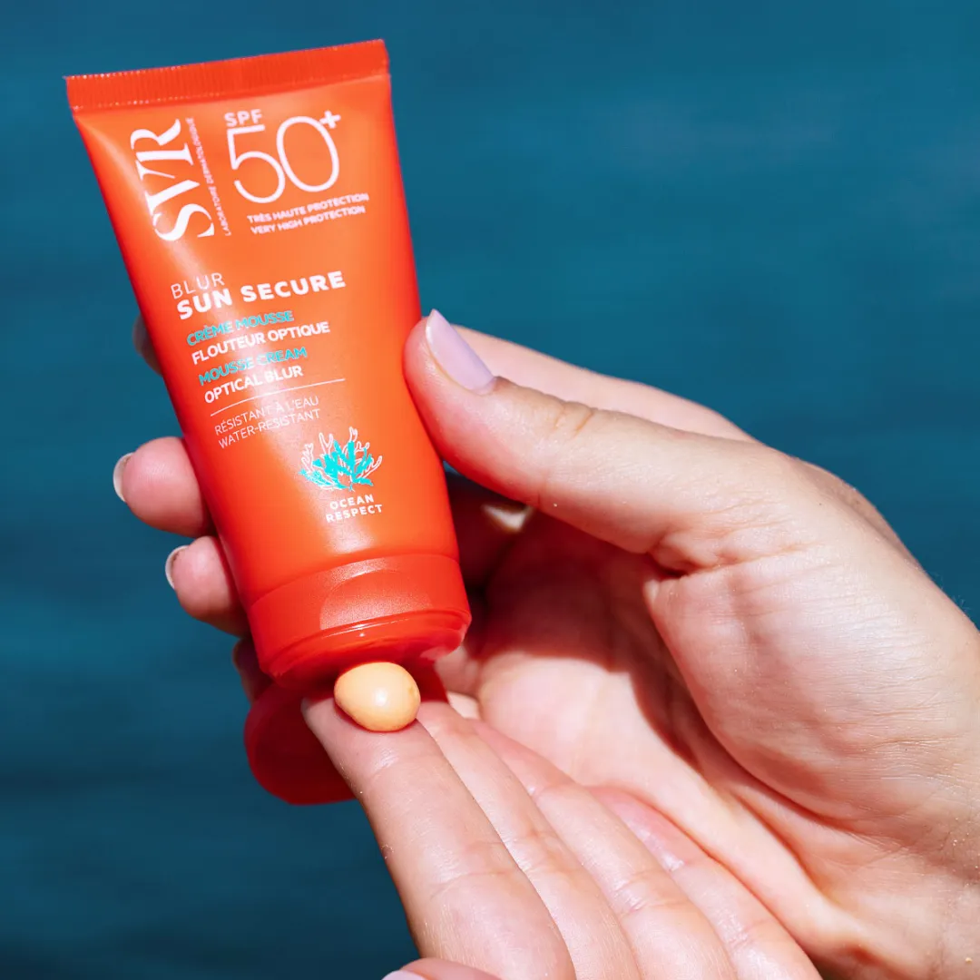 SVR Sun Secure Blur solmousse SPF50+ 50 ml utjämnande