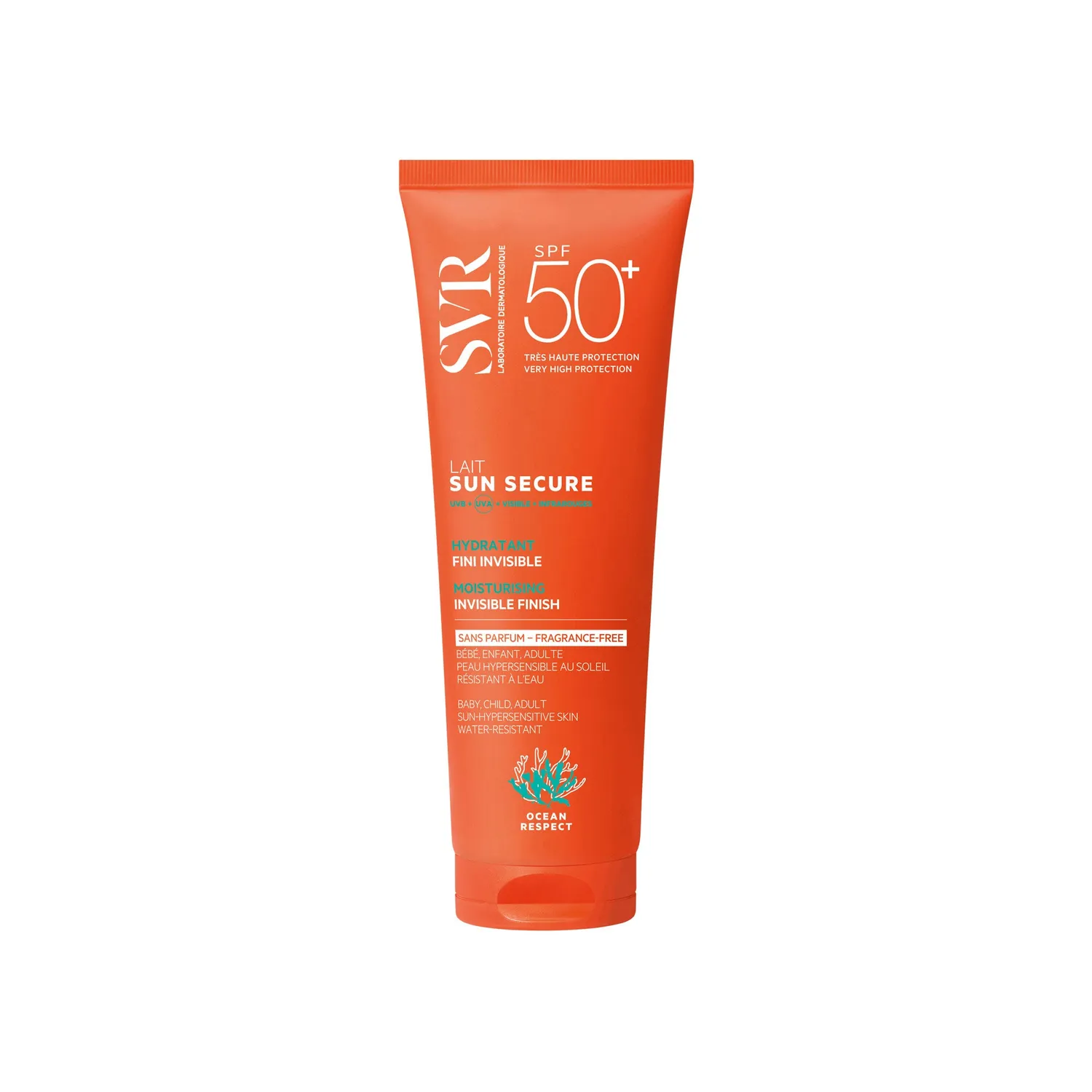 SVR Sun Secure mjölk SPF50+ 250 ml utan parfym
