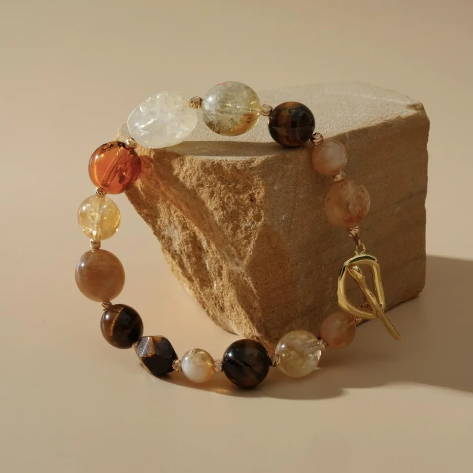 COOHÉ JOY Citrine aromaarmband citrin glaskula