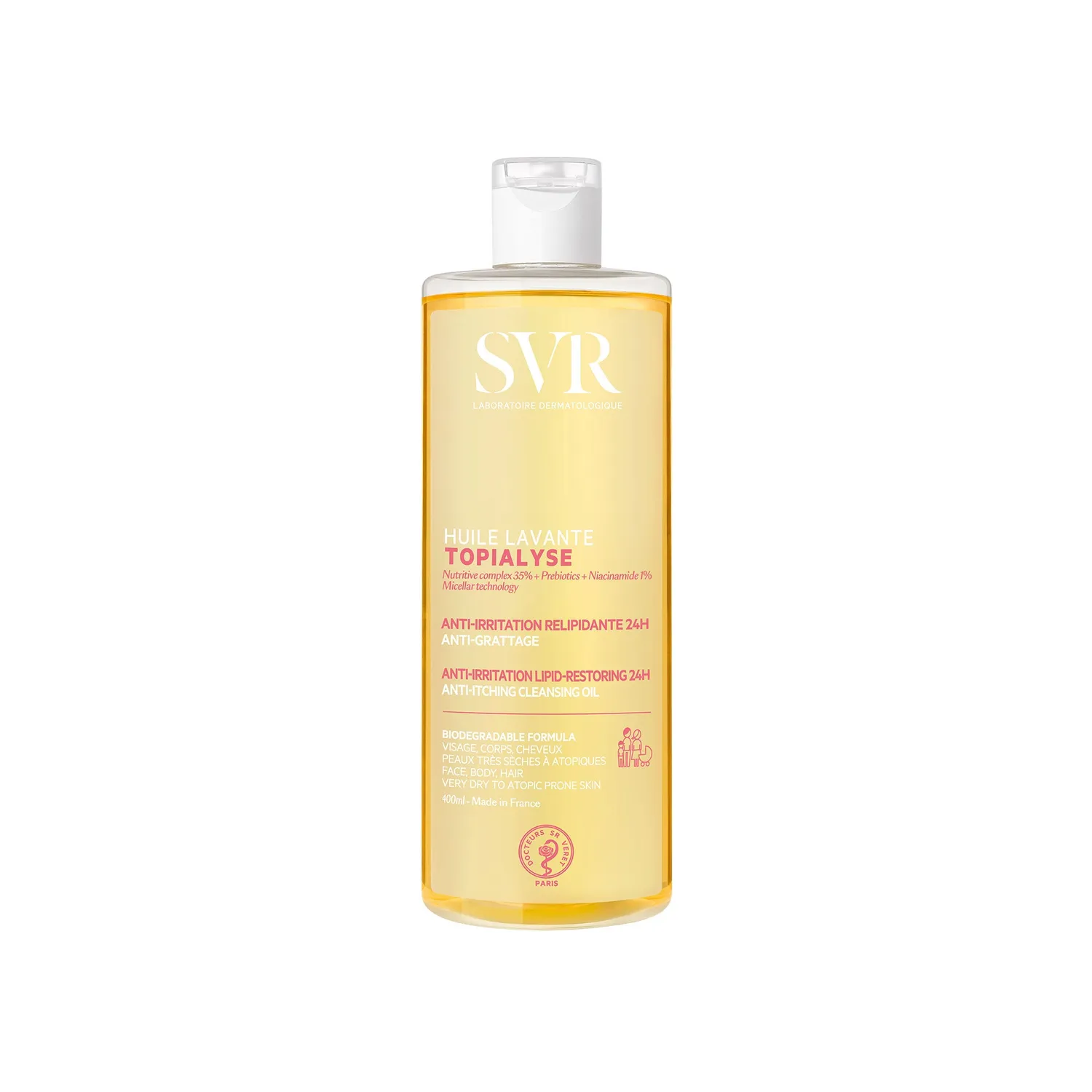 SVR Topialyse duscholja 400 ml torr hy