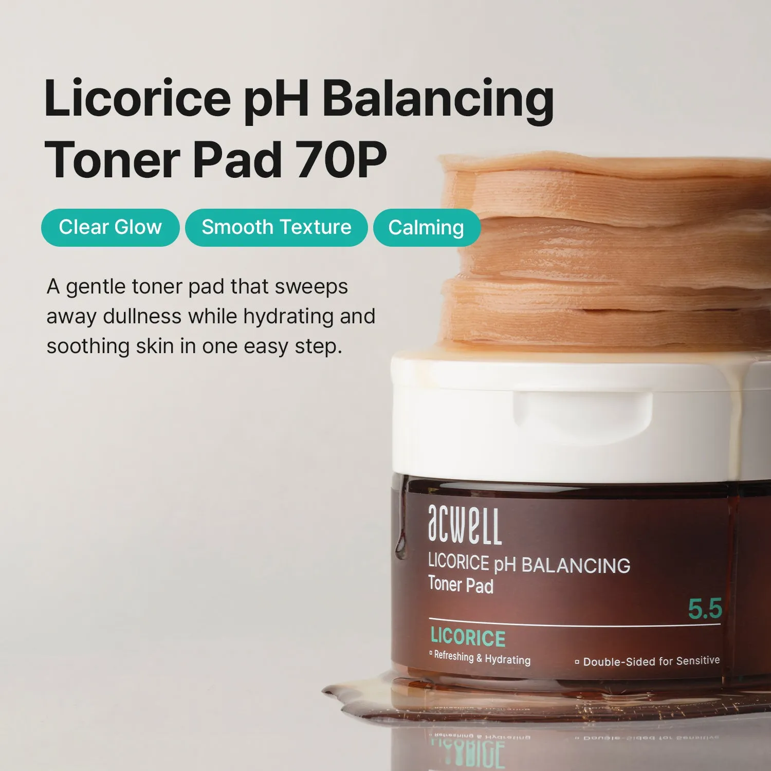 Acwell Licorice pH Balancing toner pads lakrits