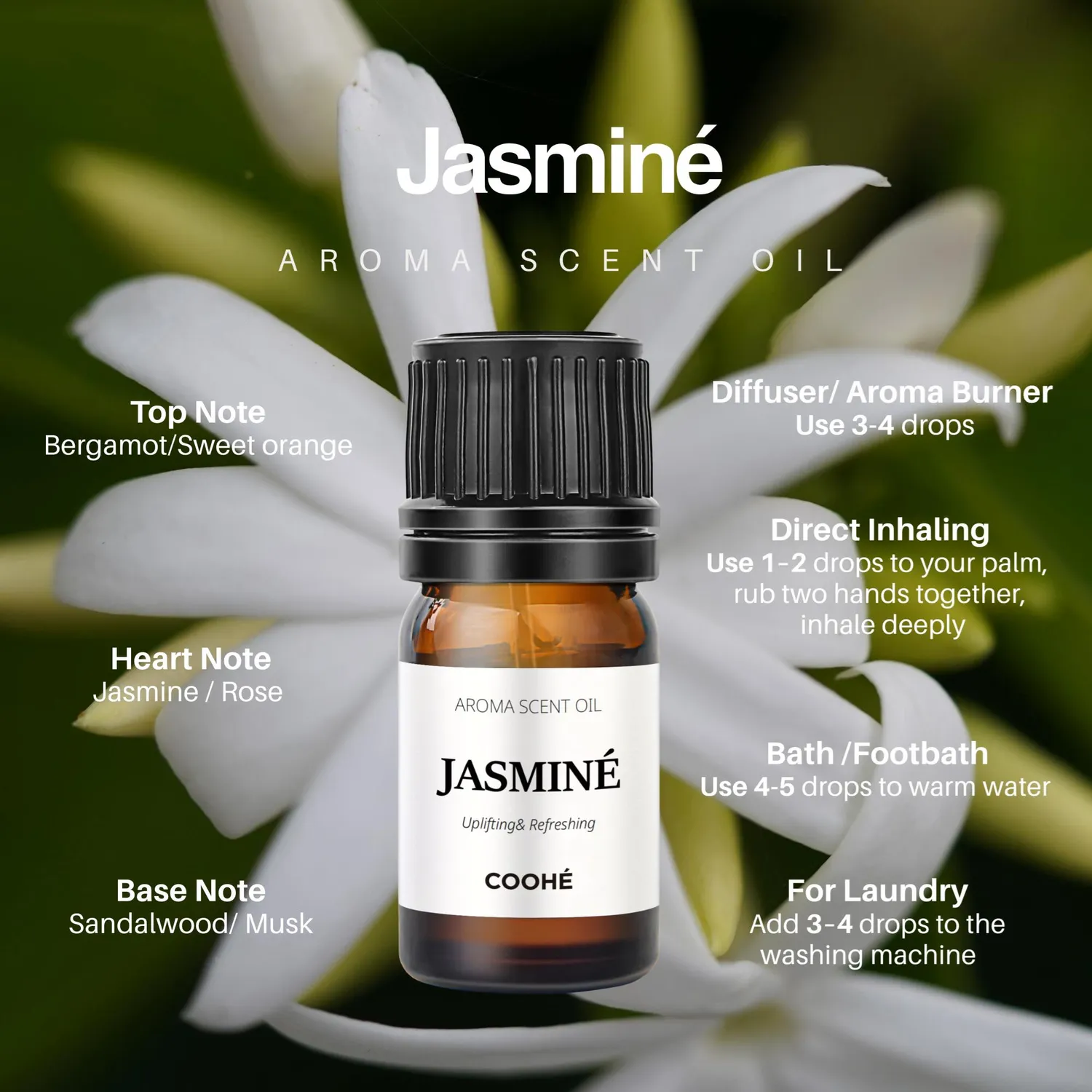 COOHÉ Jasminé Aroma doftolja 15 ml jasmin