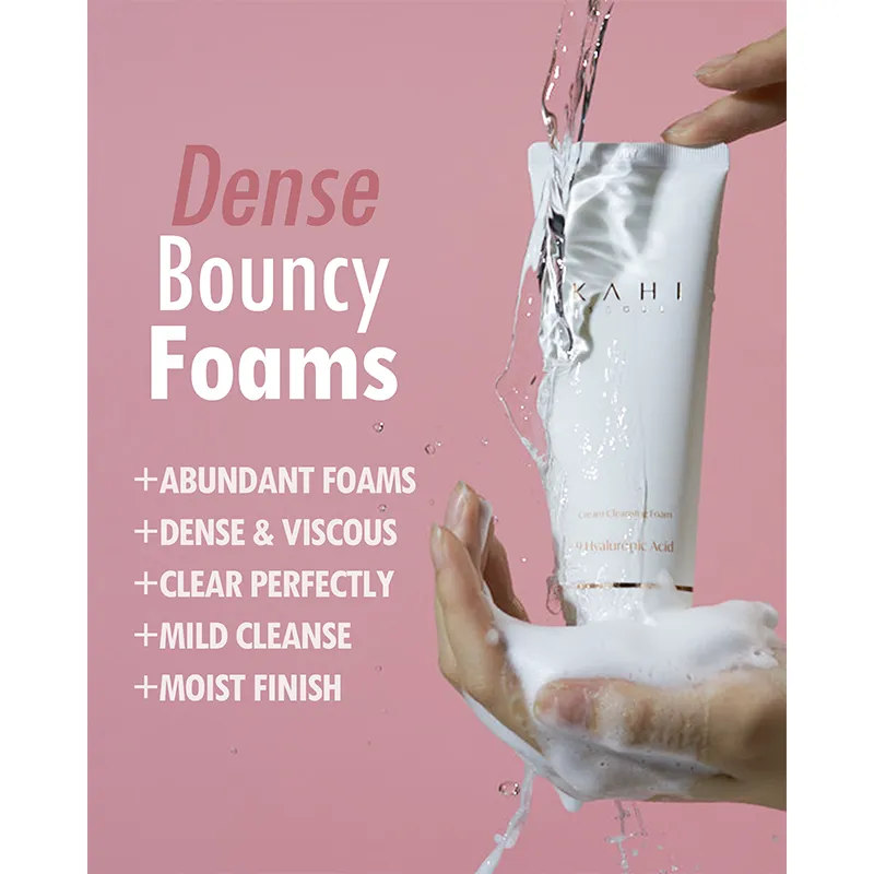 KAHI Cream Foam Cleanser ansiktstvätt krämig mild