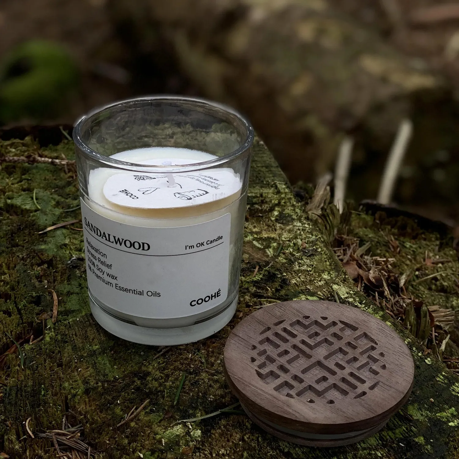 COOHÉ I'AM OK Sandalwood doftljus sojavax
