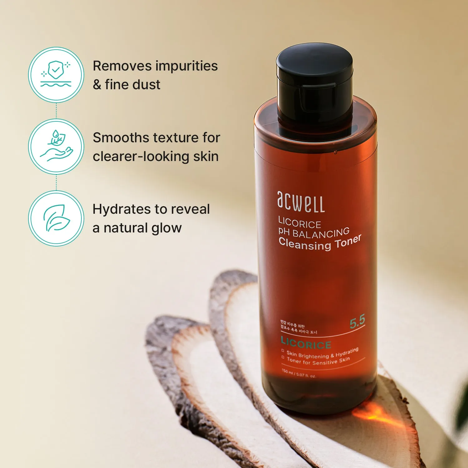 Acwell Licorice pH Balancing ansiktstoner 150 ml