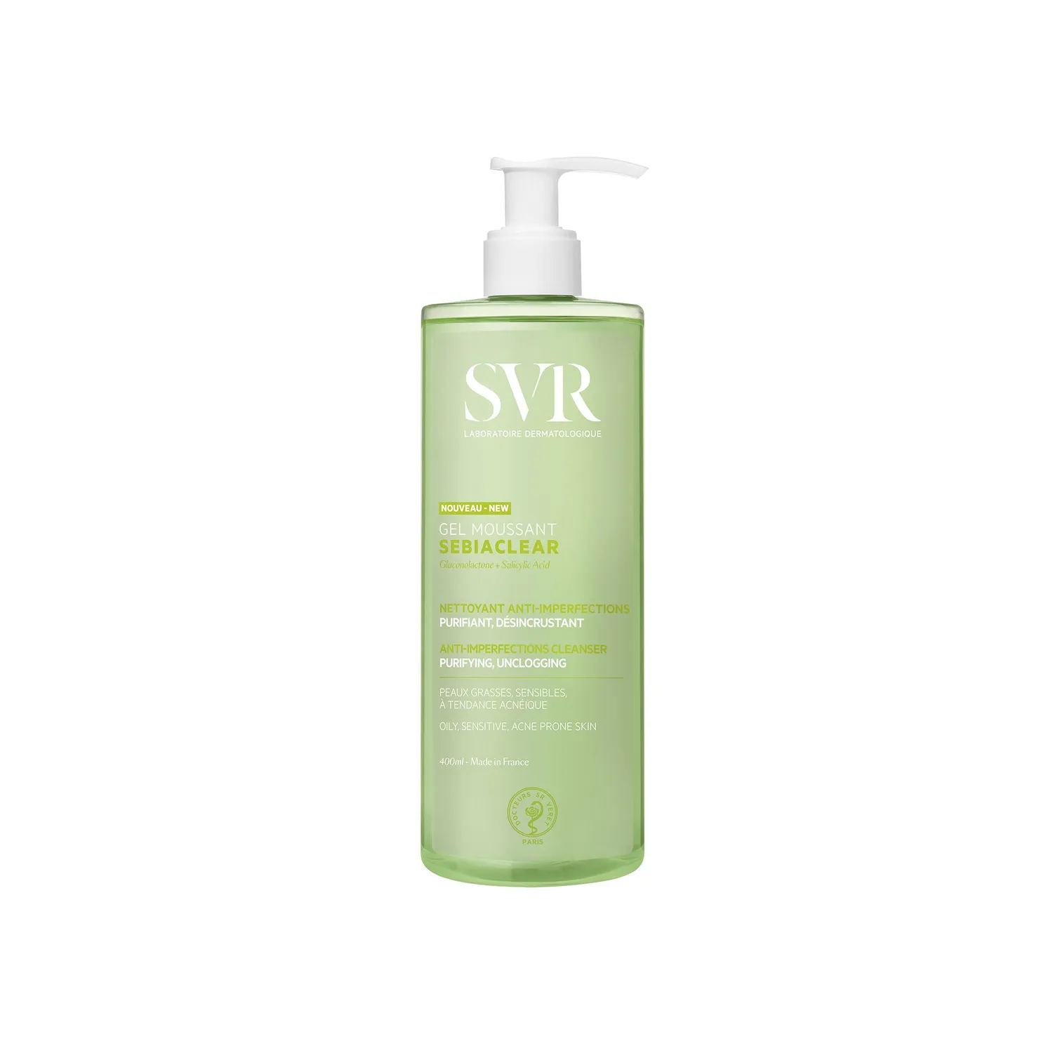 SVR Sebiaclear Gel Moussant rengöringsgel 400 ml för fet hud