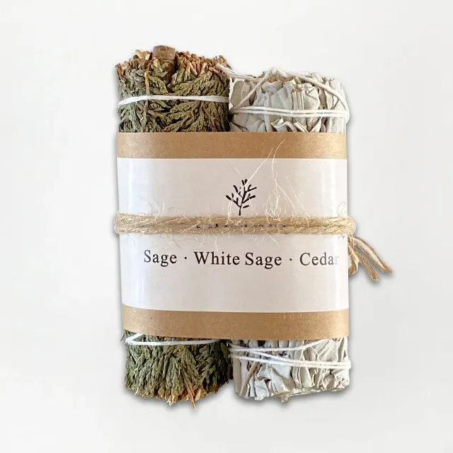 COOHÉ Cedar vit salvia smudge sticks 2-pack