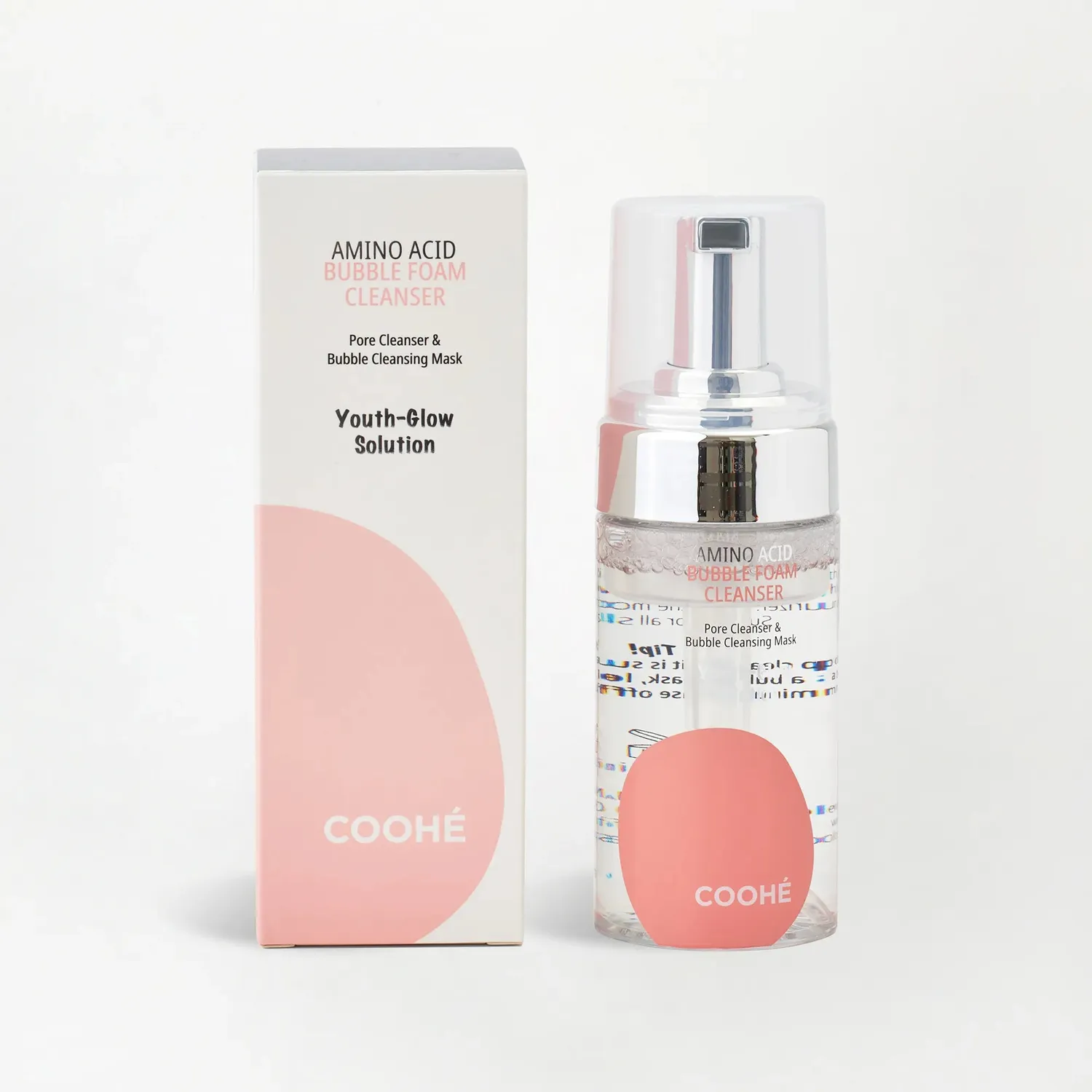 COOHÉ Aminosyre Skumrens ansiktstvätt 100 ml ros