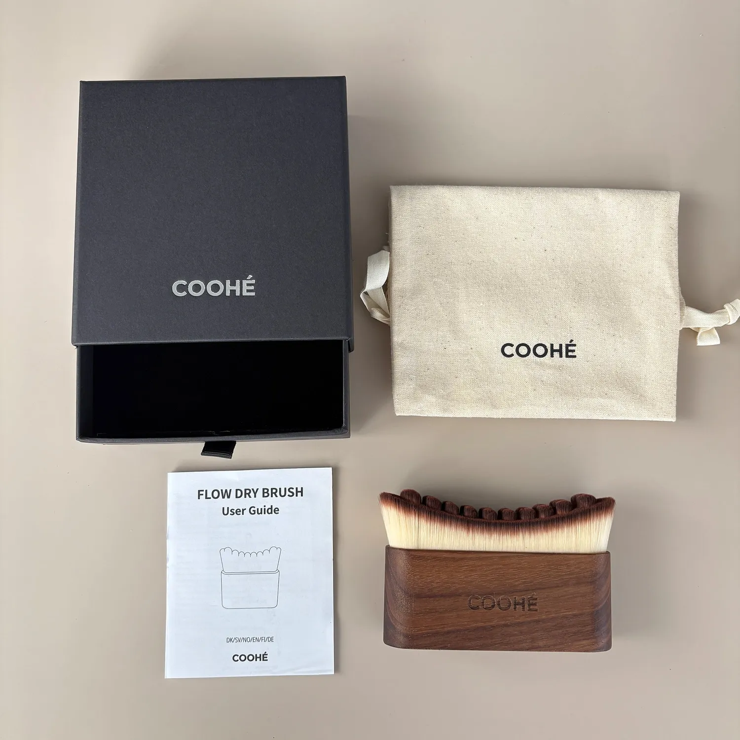 COOHÉ Body Dry Brush torrborste valnöt mjuk