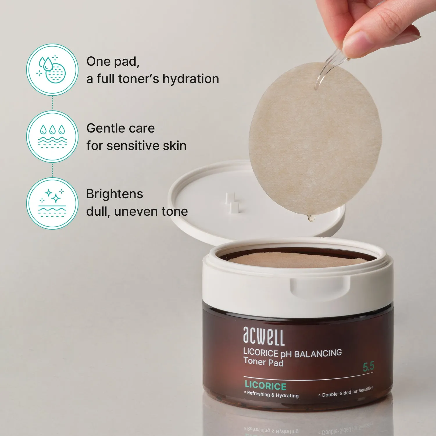 Acwell Licorice pH Balancing toner pads lakrits