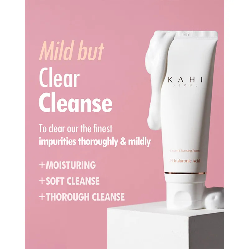 KAHI Cream Foam Cleanser ansiktstvätt krämig mild