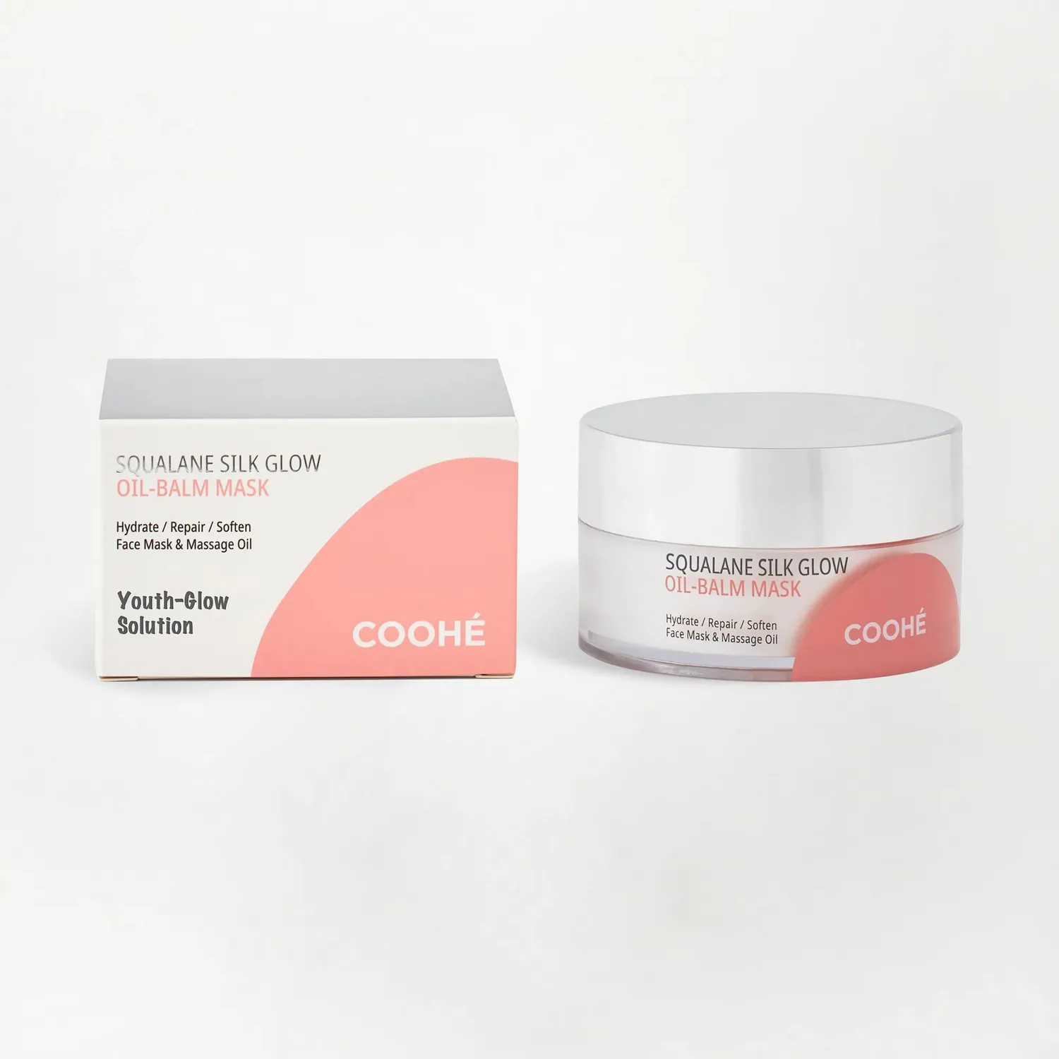 COOHÉ Squalane oljebalm mask ros 100 g torr hud