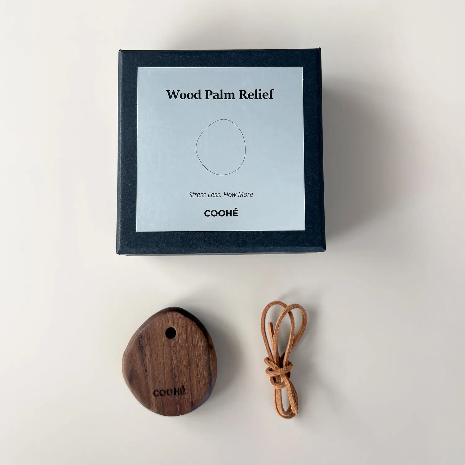 COOHÉ Wood Palm Relief handmassage valnötsträ