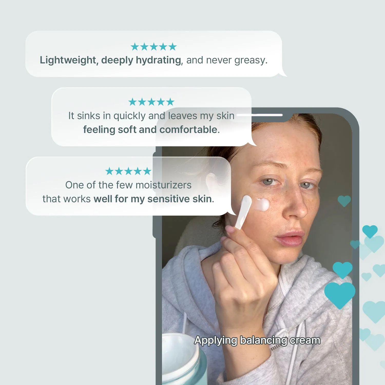 Acwell Real Aqua Balancing Cream gelkräm känslig hy
