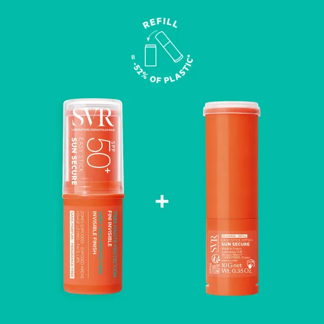 SVR Sun Secure Easy Stick solstift SPF50+ Duo