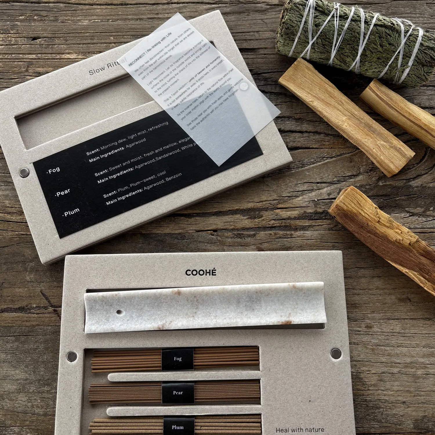 COOHÉ Slow Ritual Incense Stick rökelse LET GO set