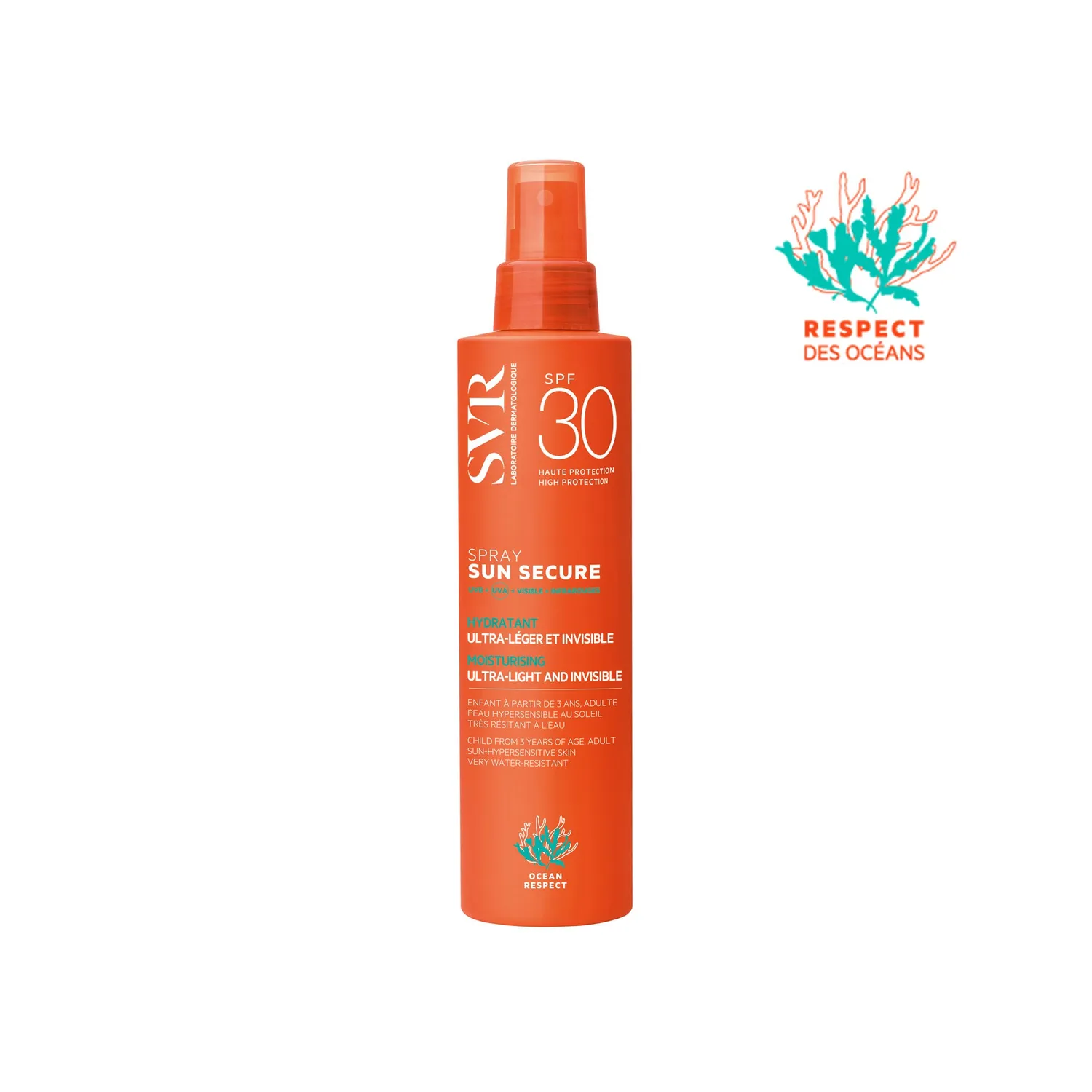 SVR Sun Secure Spray solspray SPF30 200ml osynlig