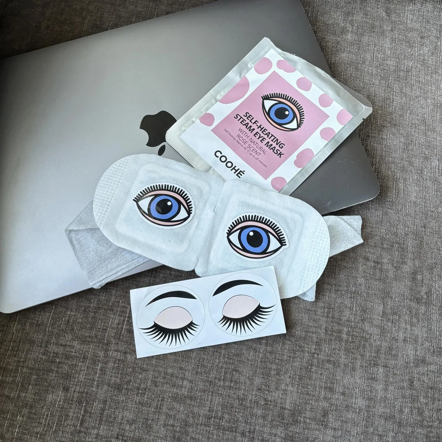 COOHÉ självvärmande ögonmask rosenolja 8-pack