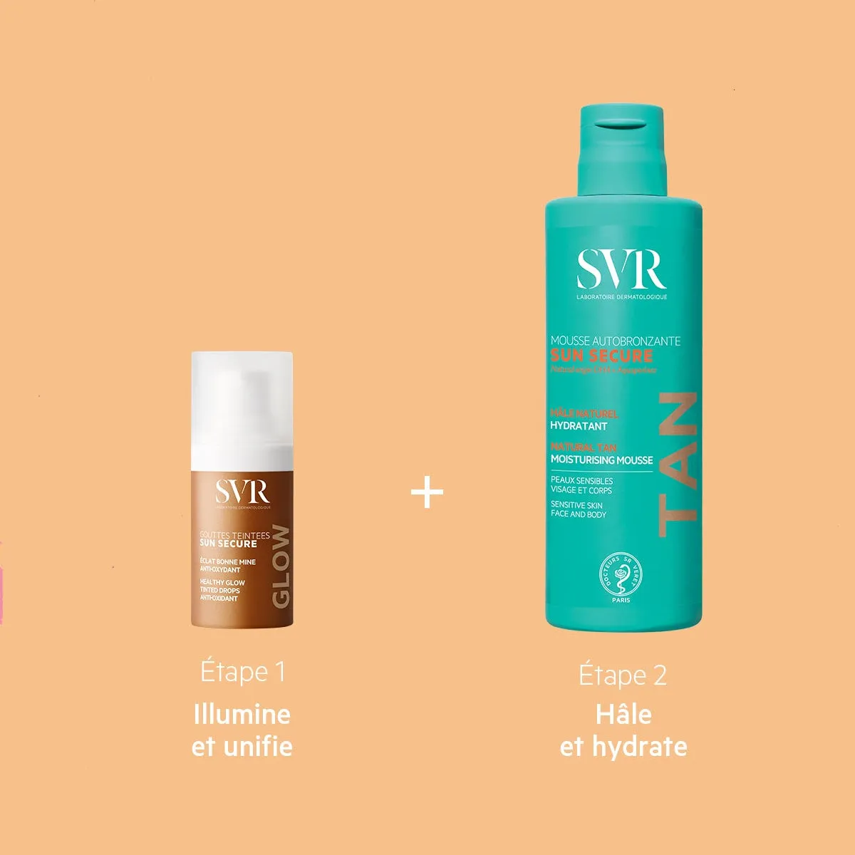 SVR Duo Effet Soleil solkit med glow för ansikte