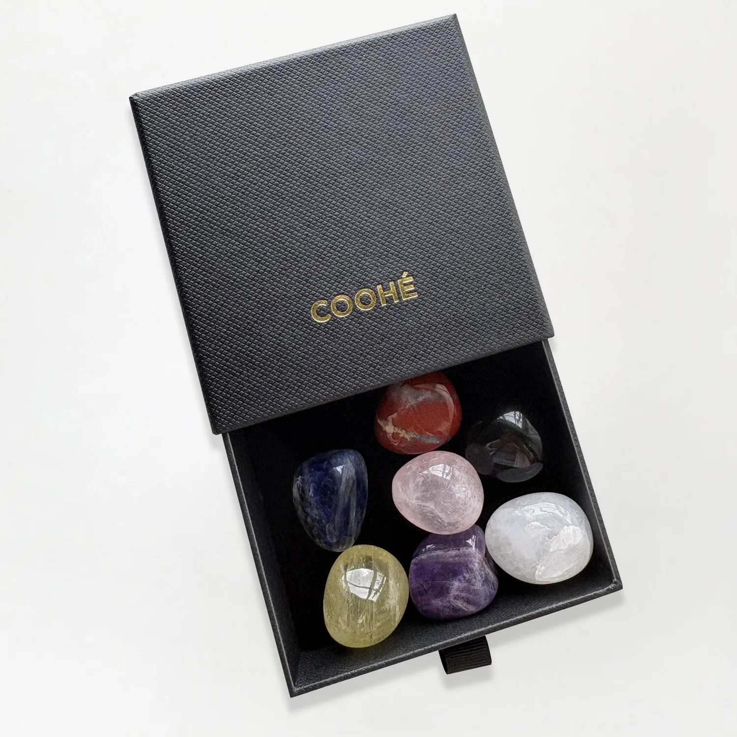 COOHÉ 7 Chakra Stone Kit kristallset 7 stenar balans