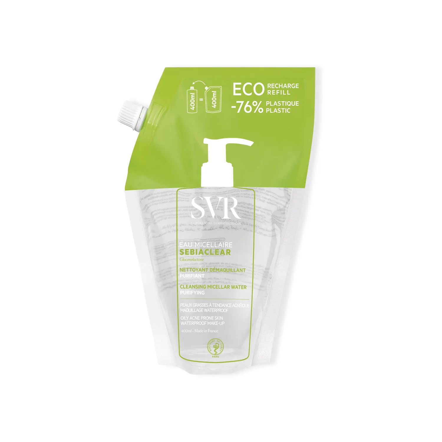 SVR Sebiaclear Eau Micellaire micellärvatten 400ml fet hy