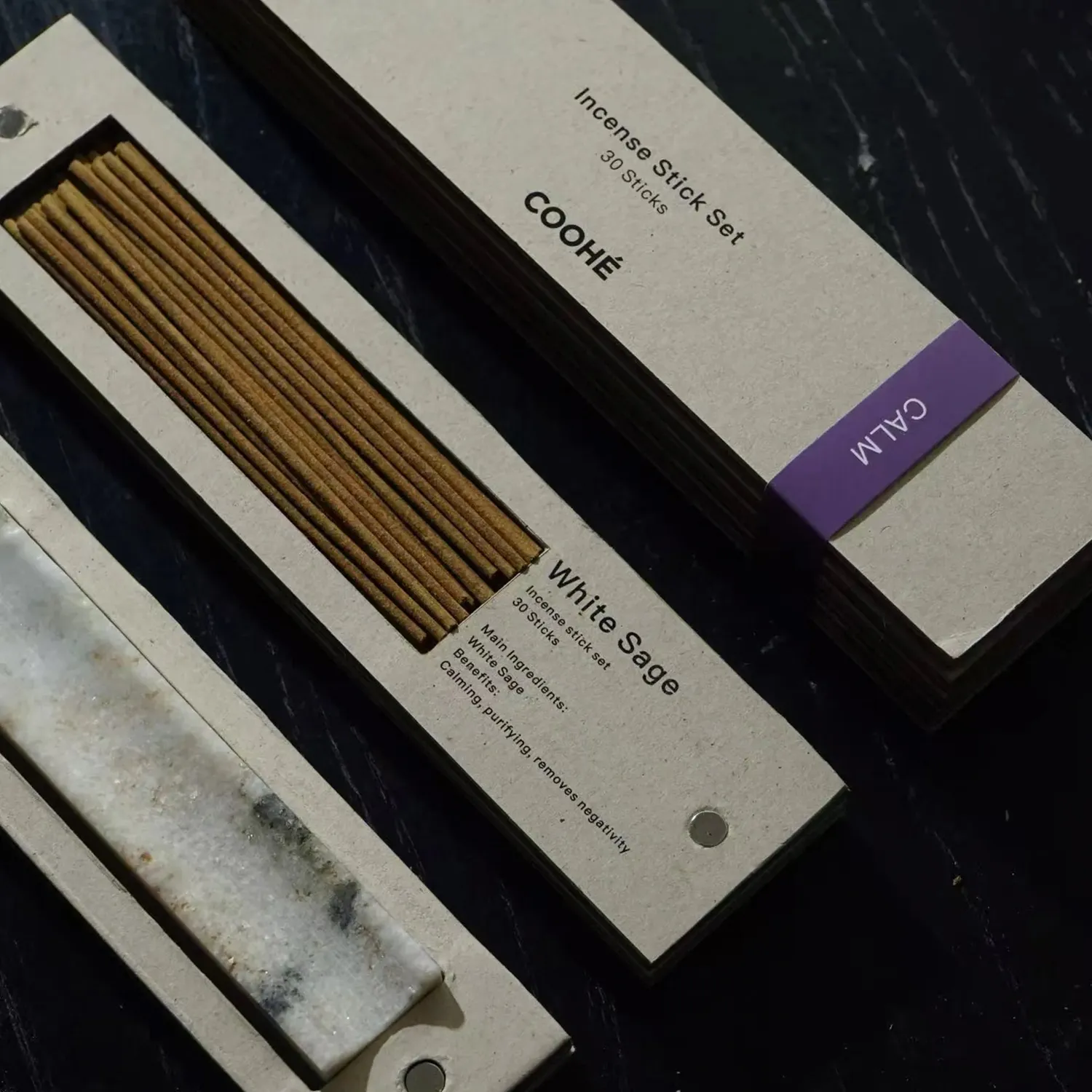 COOHÉ Slow Ritual Calm rökelseset vit salvia