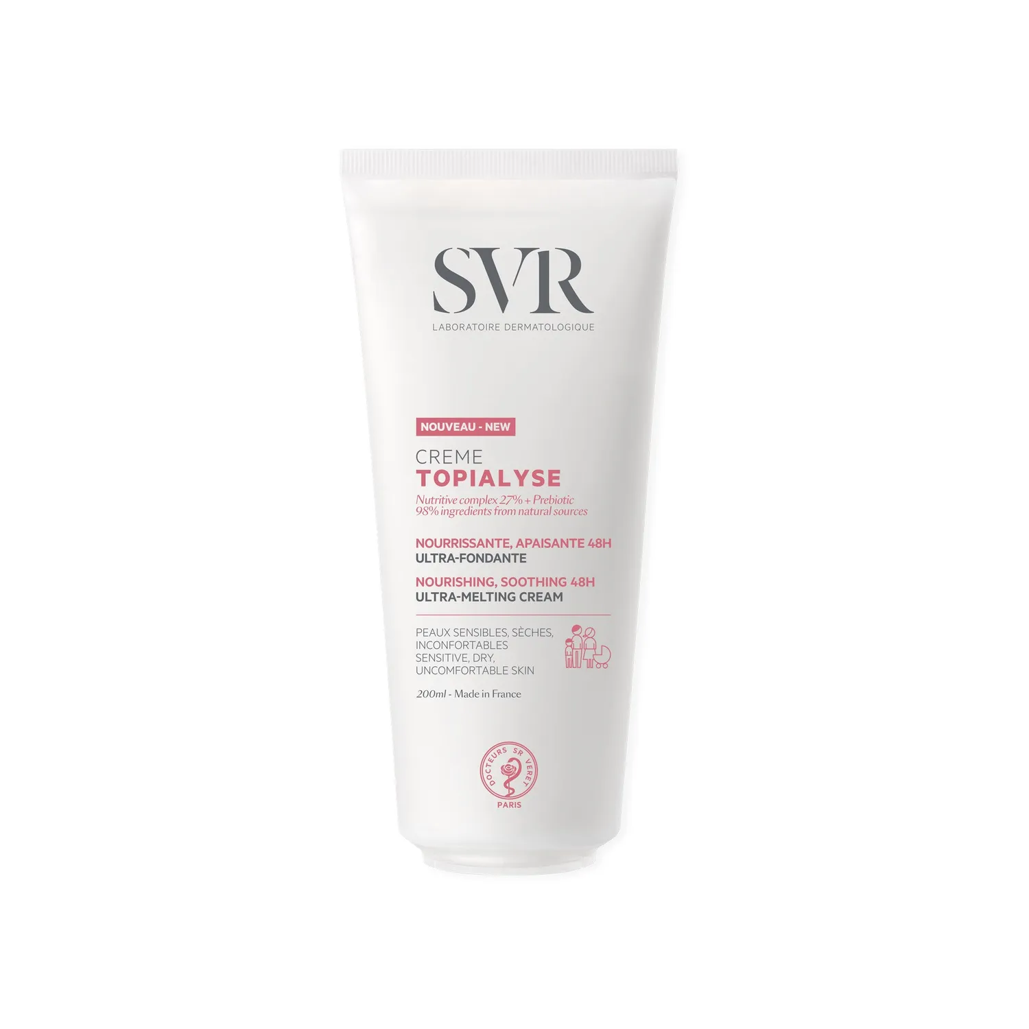 SVR Topialyse Crème kroppskräm 400 ml för torr hud