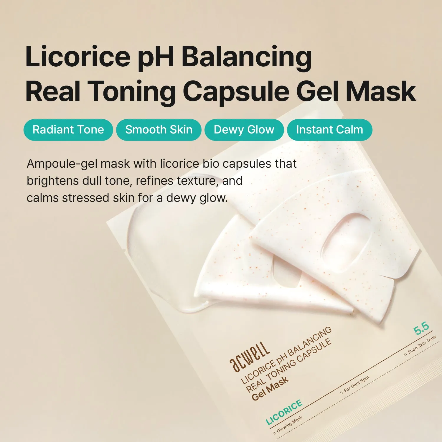 Acwell Licorice pH Balancing gelmask lyster