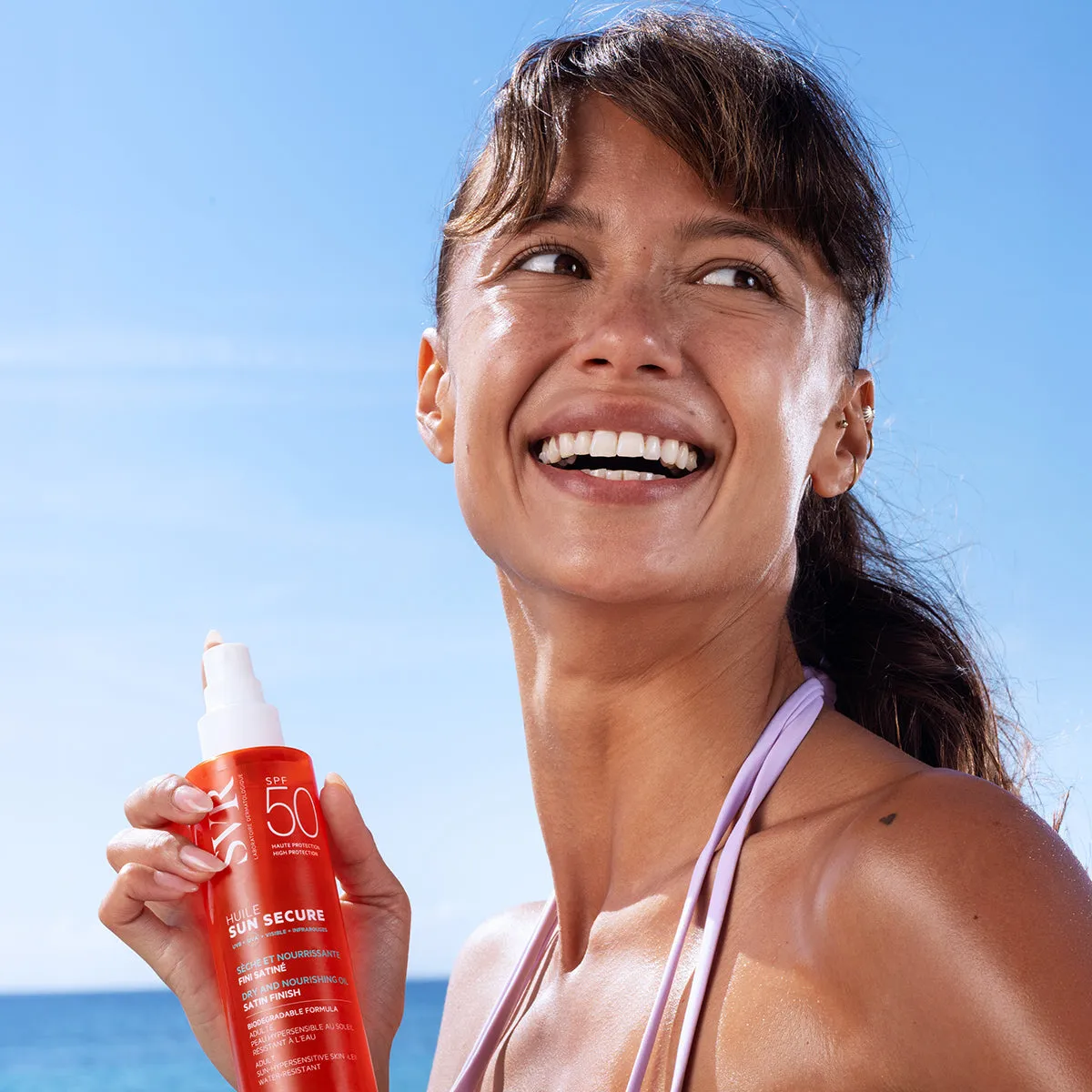 SVR Sun Secure torr sololja SPF50 200 ml kroppen