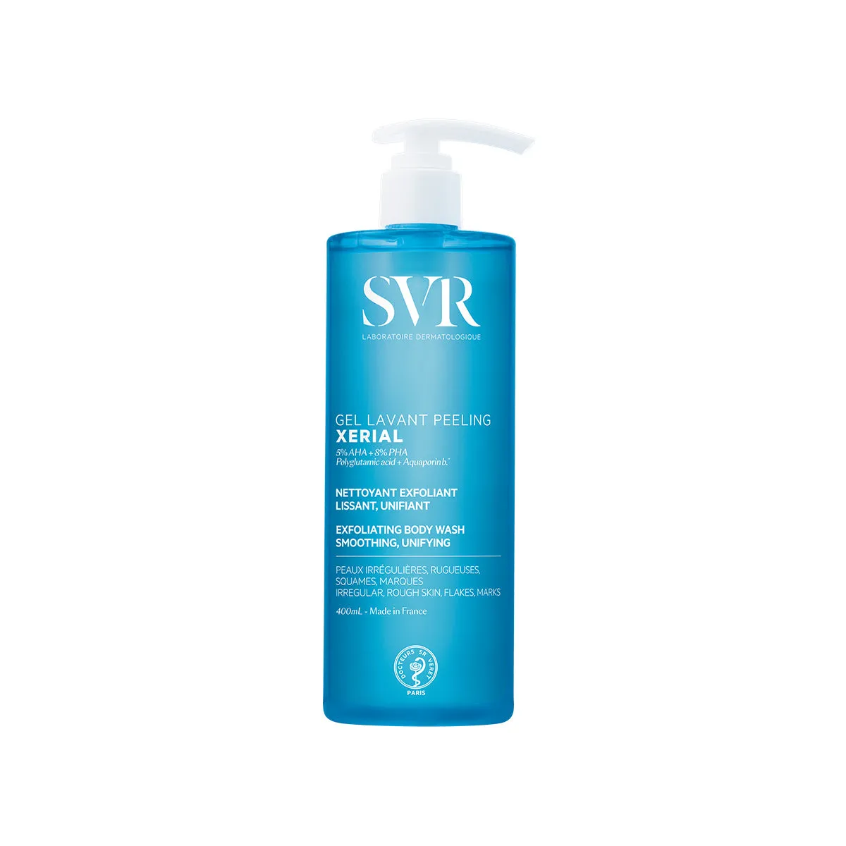 SVR Xerial Gel Lavant Peeling duschtvål 400 ml exfolierande