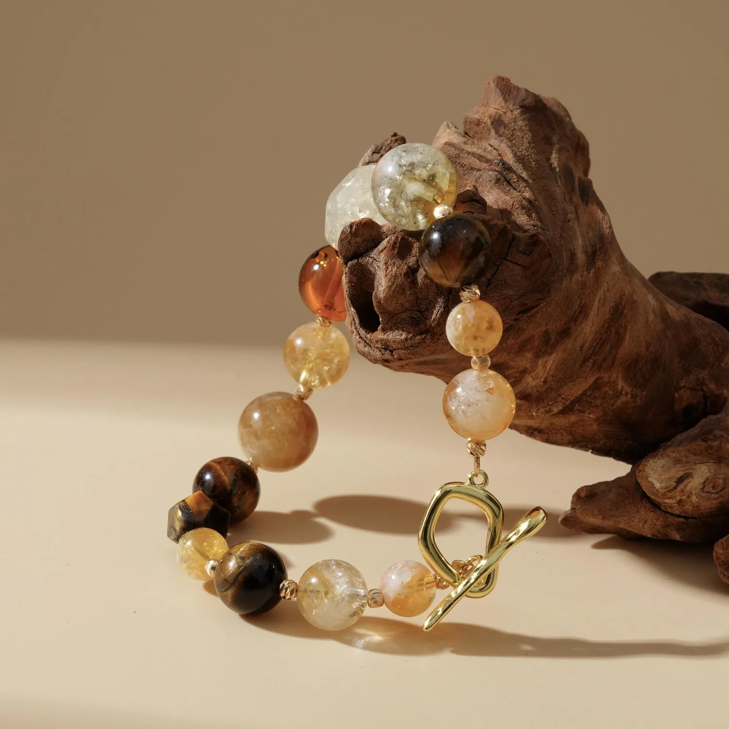 COOHÉ JOY Citrine aromaarmband citrin glaskula