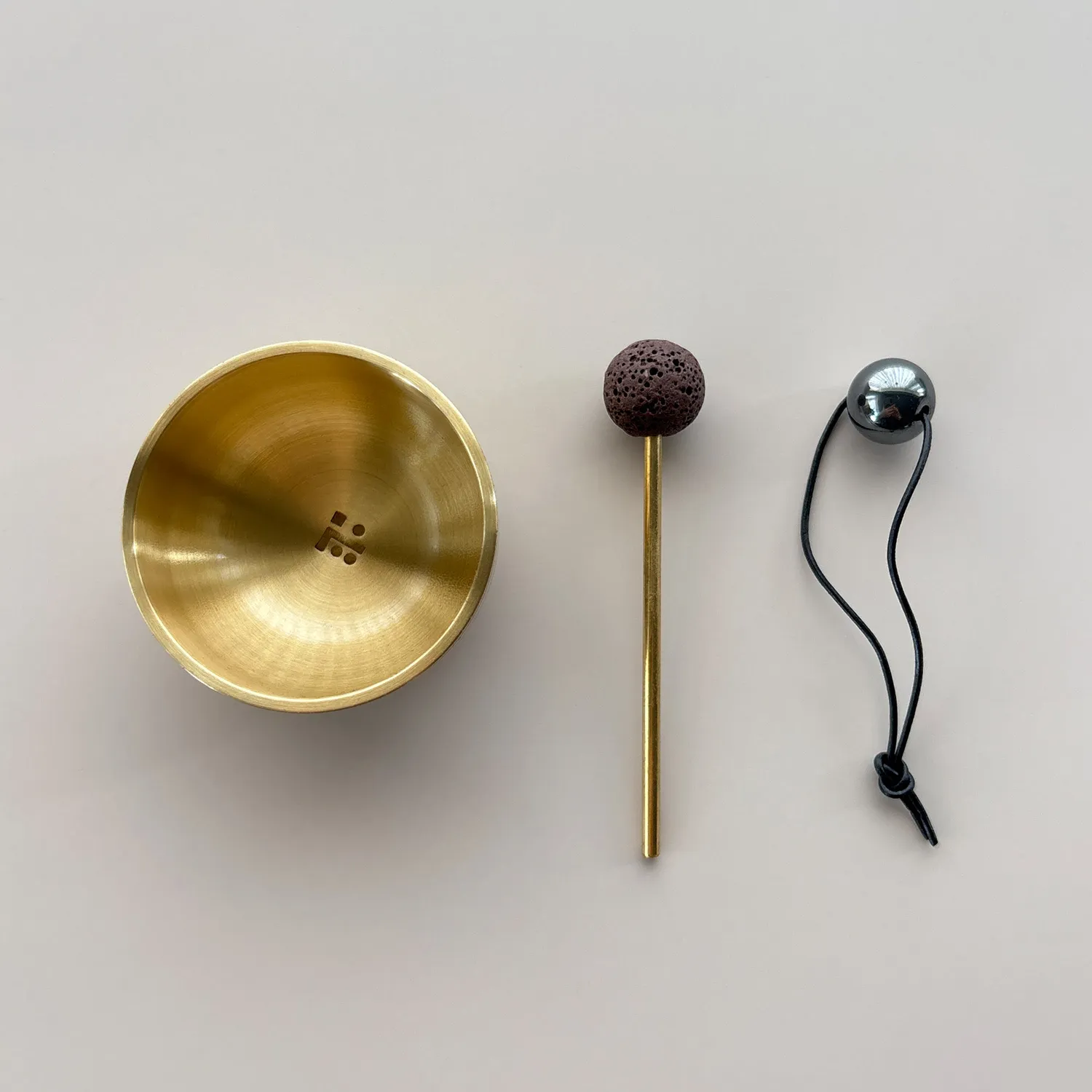 COOHÉ Tibetan Singing Bowl klangskål guld mässing