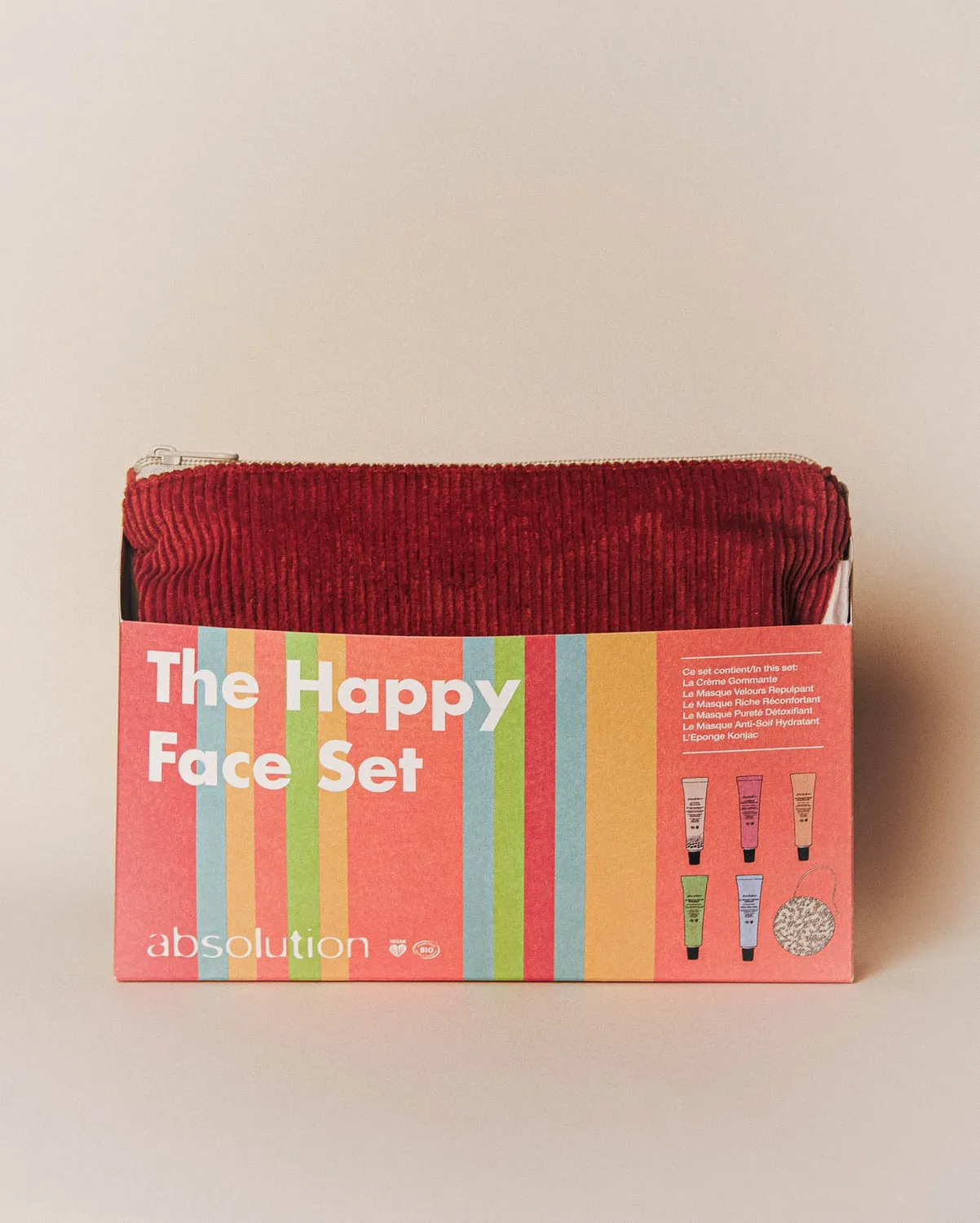 Absolution The Happy Face Set ansiktsmaskset i tygväska