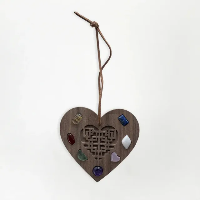 COOHÉ 7 Love diffuser-kit trähjärta kristaller