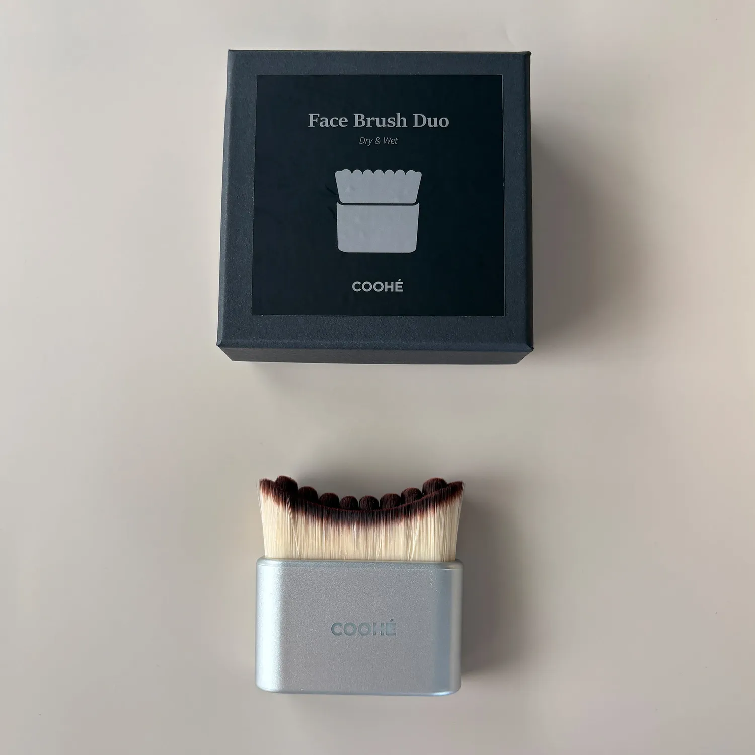 COOHÉ Face Brush Duo ansiktsborste 2-i-1 mjuk