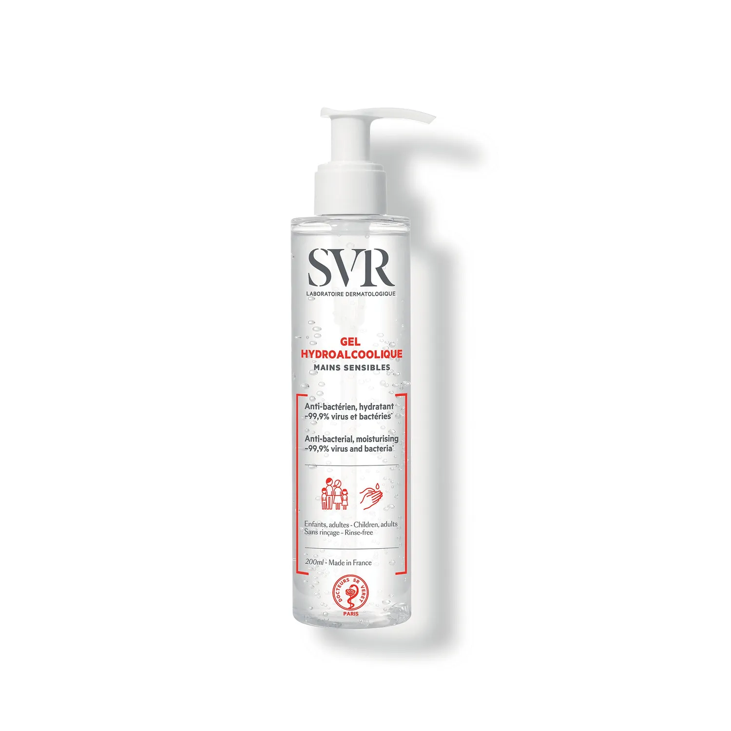 SVR Gel Hydroalcoolique handgel 200ml känsliga händer