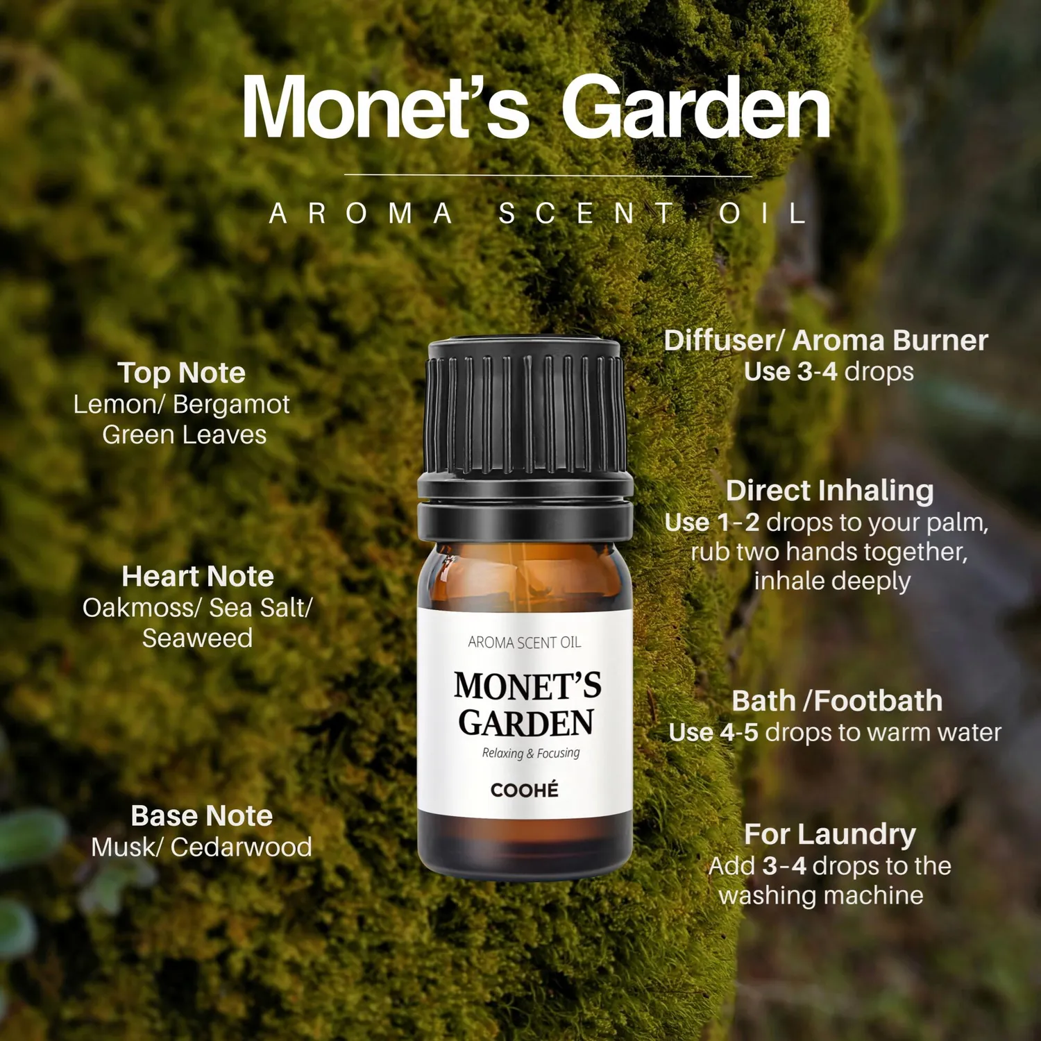 COOHÉ Monet's Garden doftolja 15 ml citrus