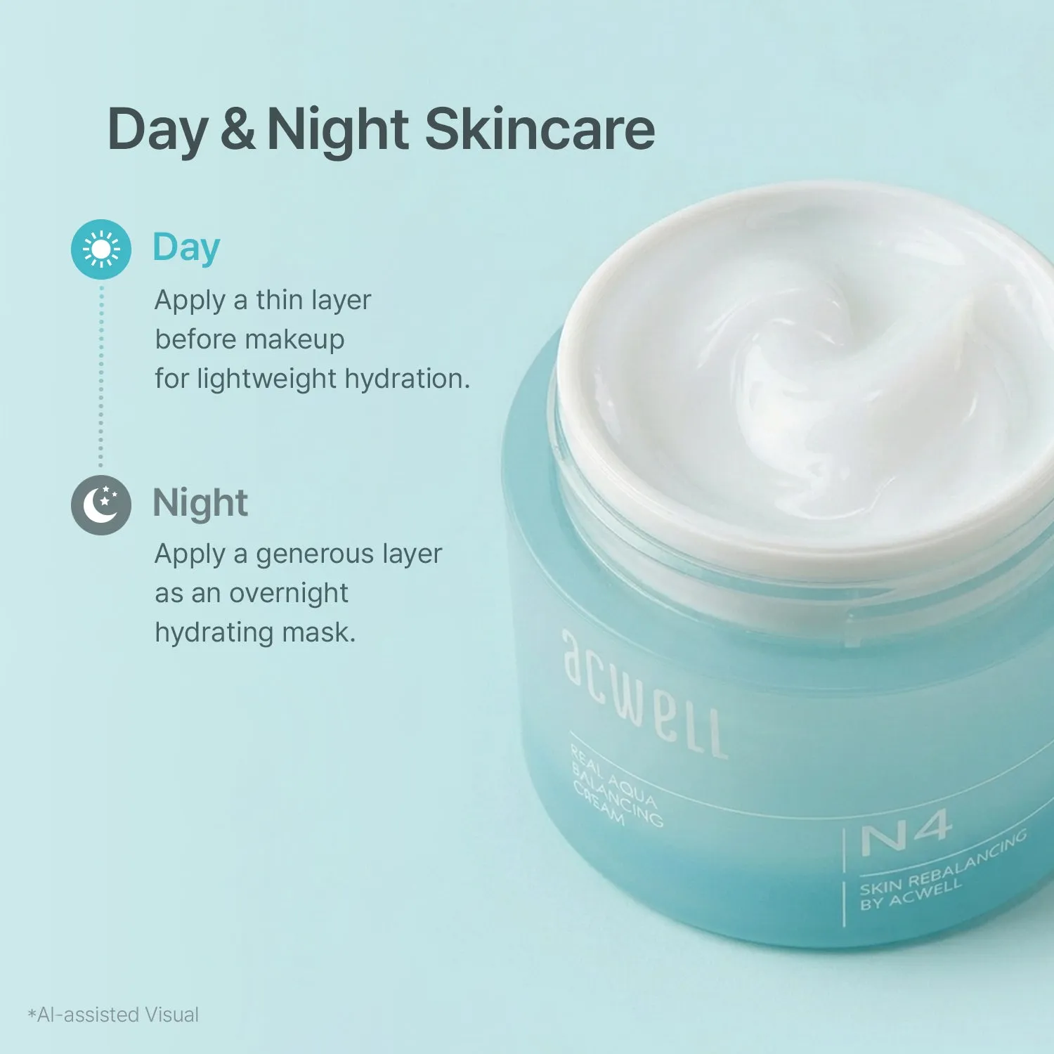 Acwell Real Aqua Balancing Cream gelkräm känslig hy