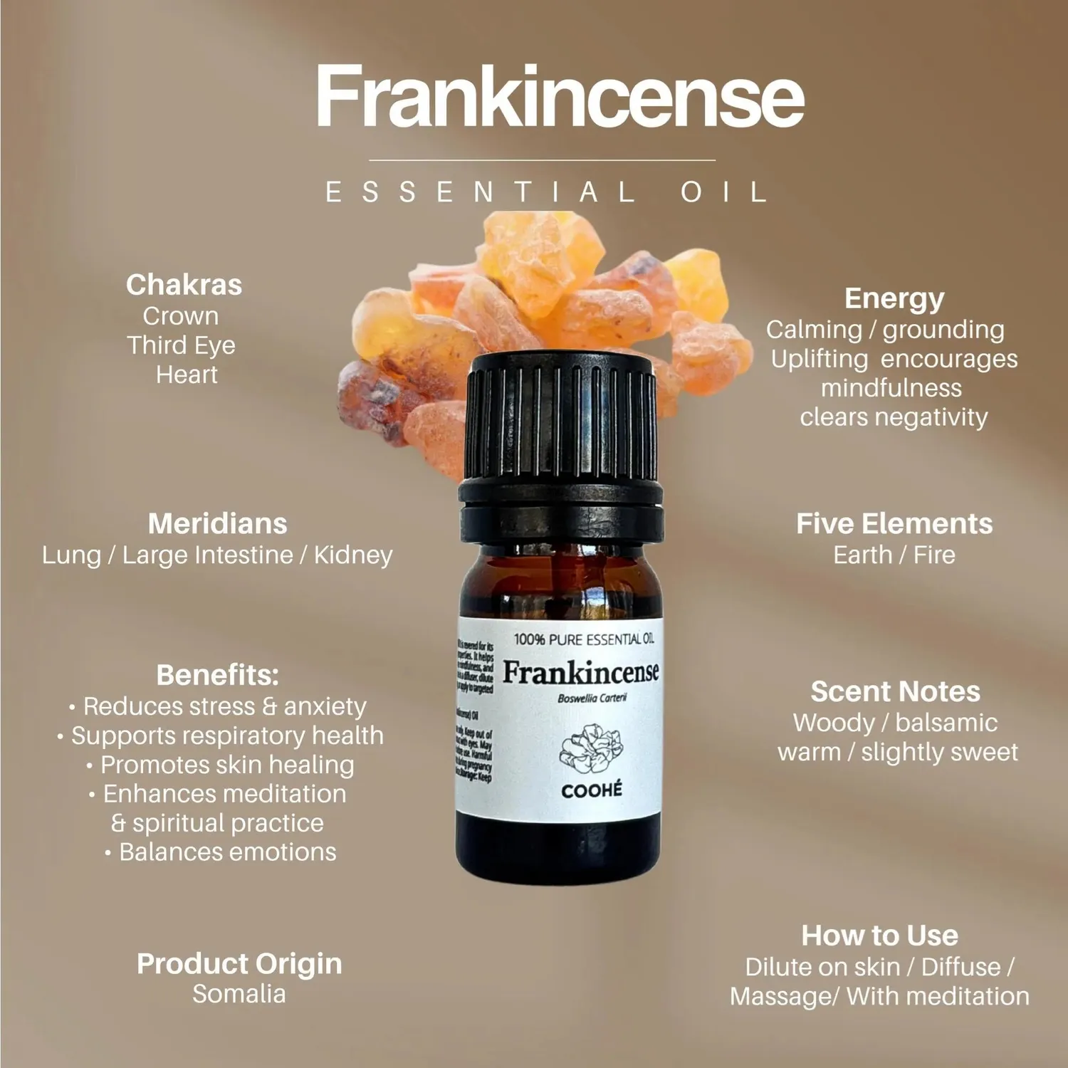 COOHÉ Frankincense eterisk olja 5 ml balsamisk