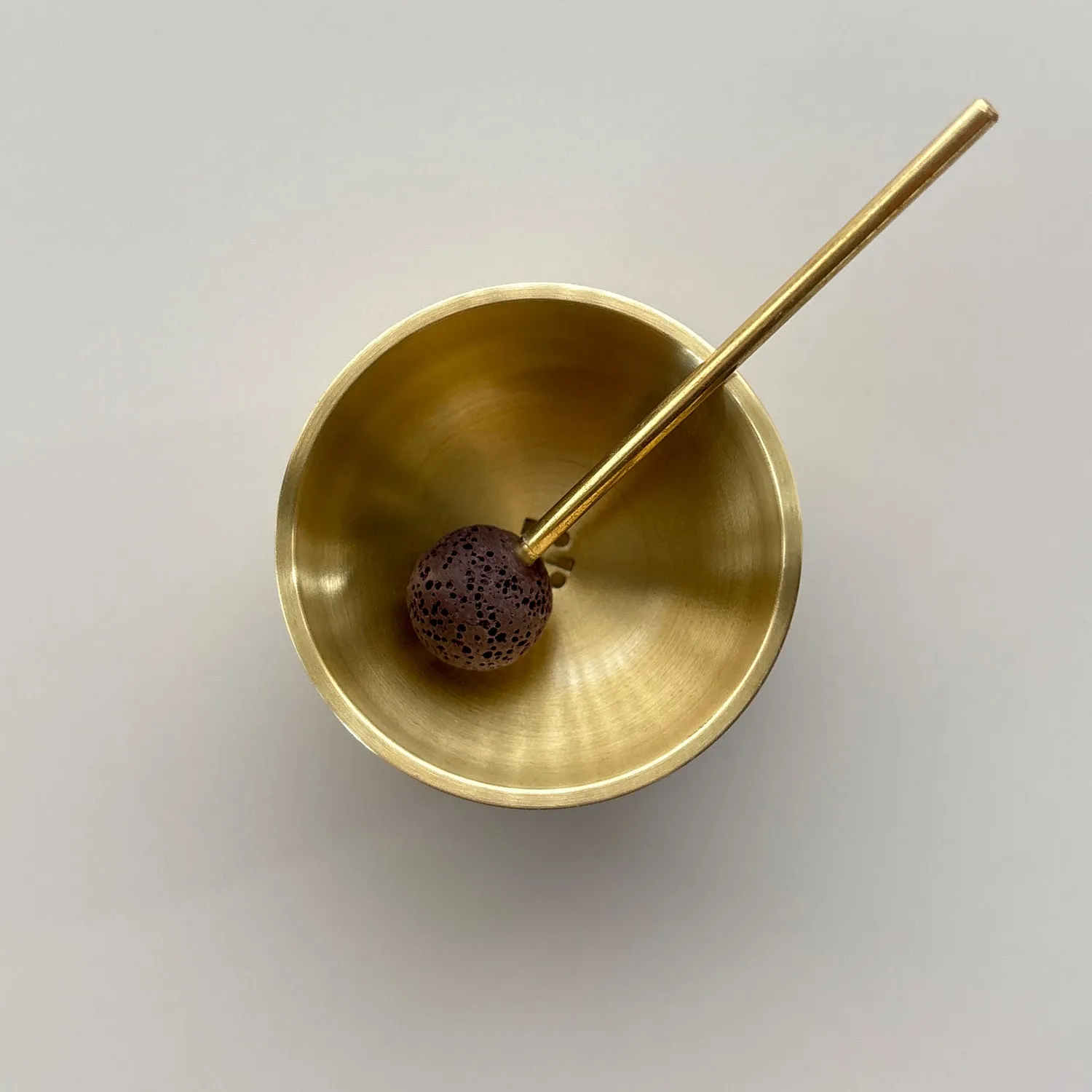 COOHÉ Tibetan Singing Bowl klangskål guld mässing