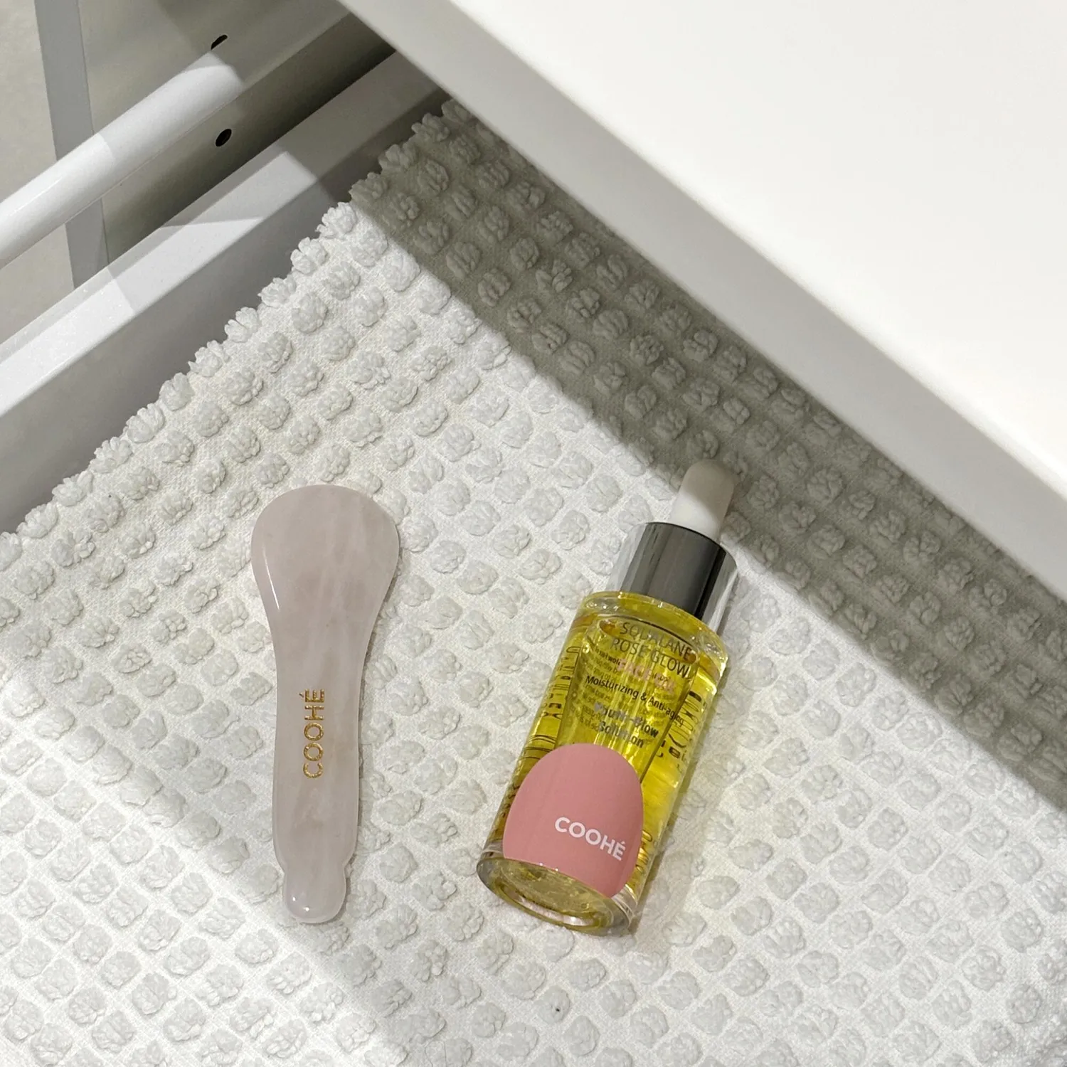 COOHÉ Eye Relief gua sha sked rosenkvarts ögon