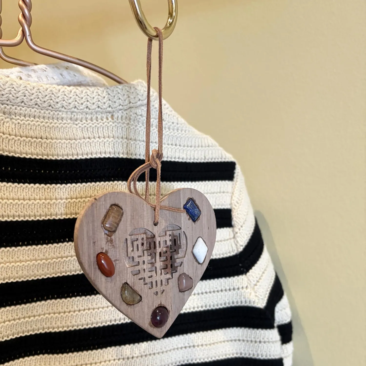 COOHÉ 7 Love diffuser-kit trähjärta kristaller