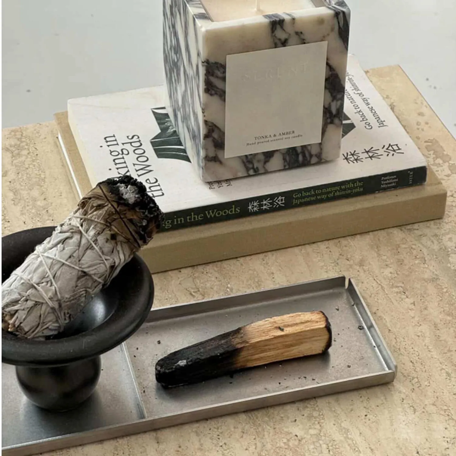 COOHÉ Relief Smudge Kit rökelsekit vit salvia