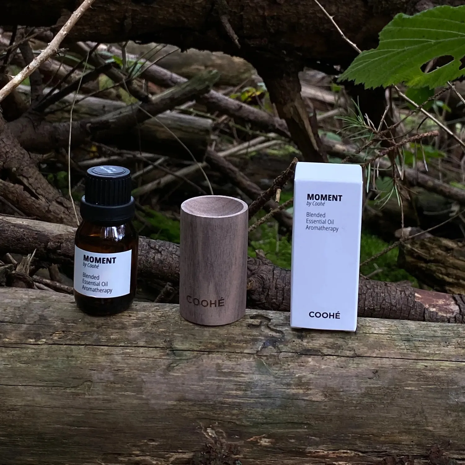 COOHÉ Wood Aroma Diffuser valnötsträ portabel