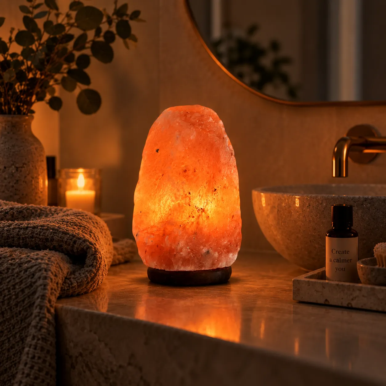 COOHÉ Himalayan Salt Lamp saltlampa 3–4 kg varmt ljus