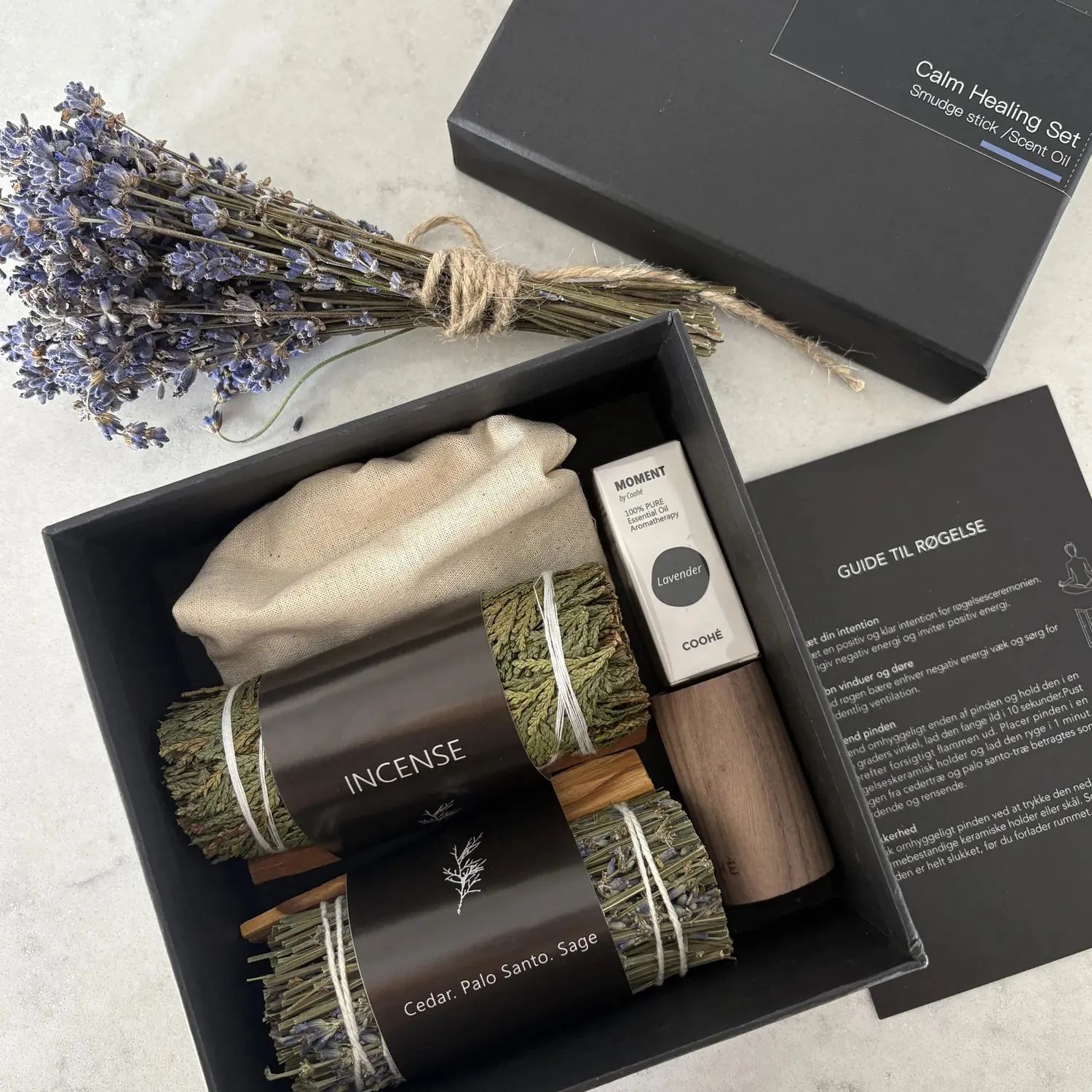 COOHÉ Calm Healing rökelseset presentkit lavendel